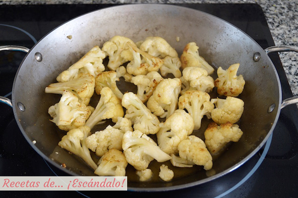Coliflor para la paella de verduras