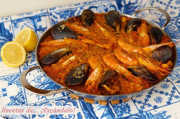 Arroz de marisco con sepia, almejas, mejillones y gambas