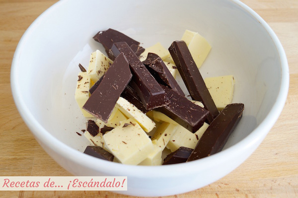 Chocolate y mantequilla para derretir