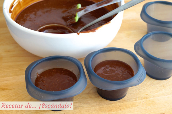 Moldes coulant de chocolate