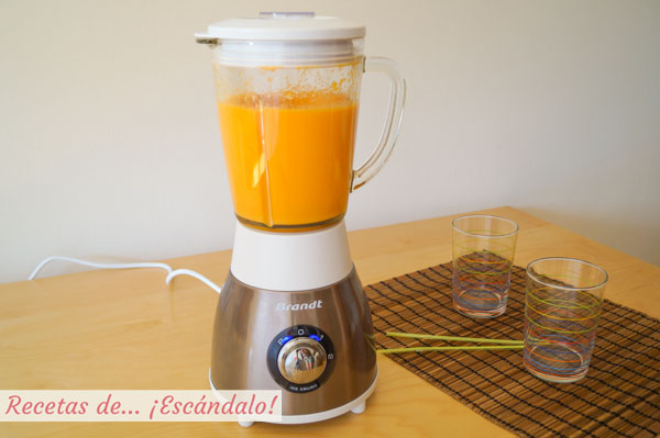 Batido de zanahoria, naranja y jengibre