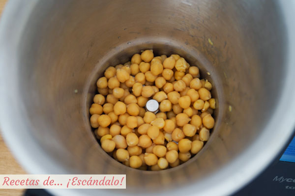 Garbanzos para hummus de remolacha