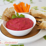 Hummus de garbanzos y remolacha