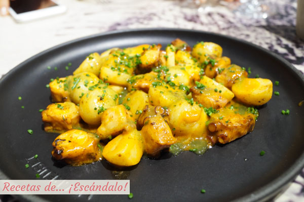 Pulpo salteado, kimchi y alioli de nueces