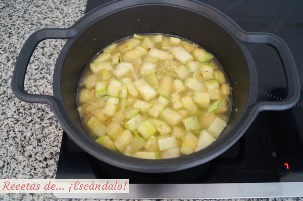 Pure de calabacin y puerro