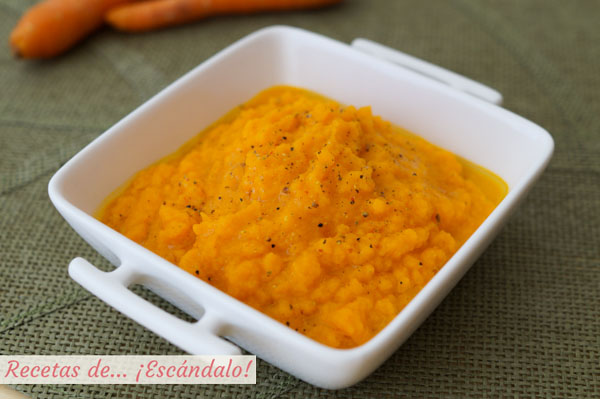 Receta de pure de zanahoria y jengibre, muy facil