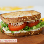 Sandwich vegetal con atún