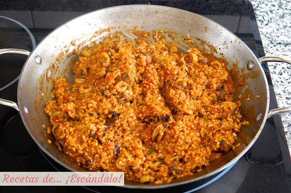 Arroz con calamares facil