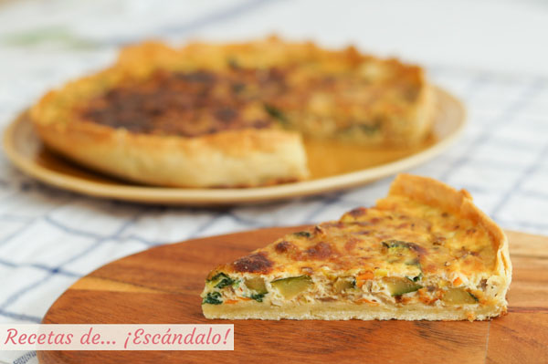Receta de quiche de verduras y queso