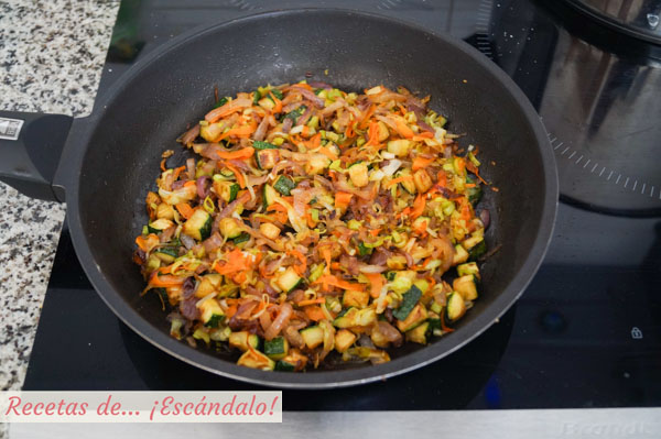 Verduras para la quiche