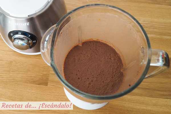 Batido de platano y chocolate con canela