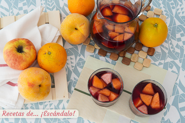 Como hacer sangria casera de vino tinto