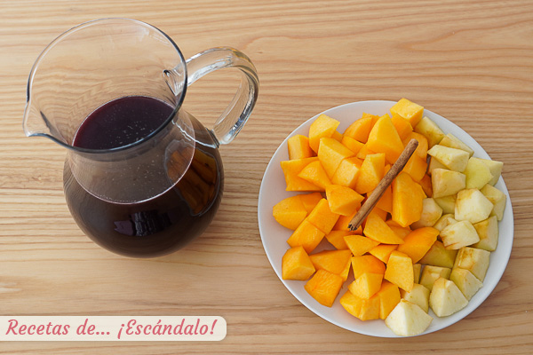 Fruta sangria casera