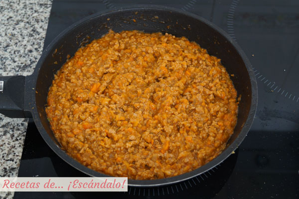 Carne para el pastel de carne