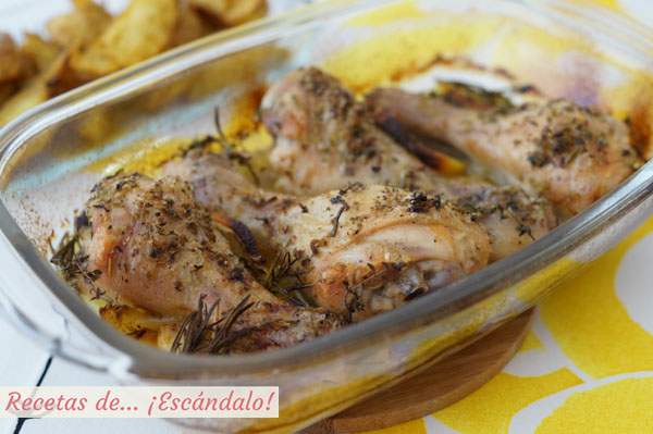 Como hacer muslos de pollo al horno con limon
