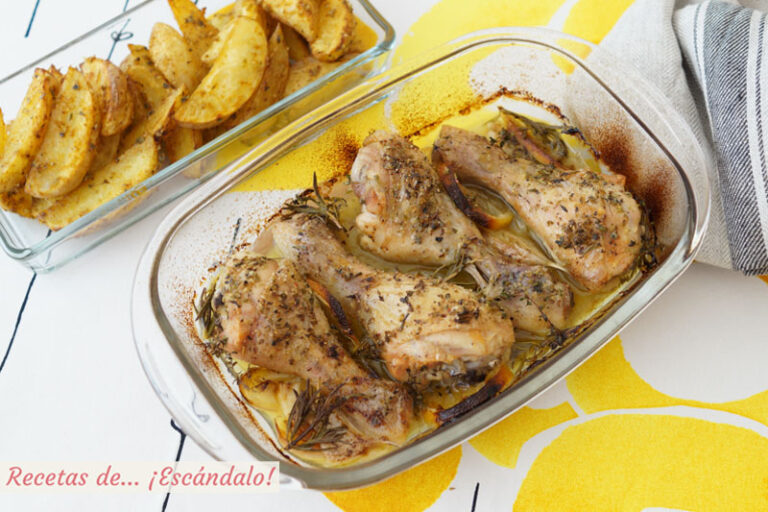Muslos de pollo al horno con limón