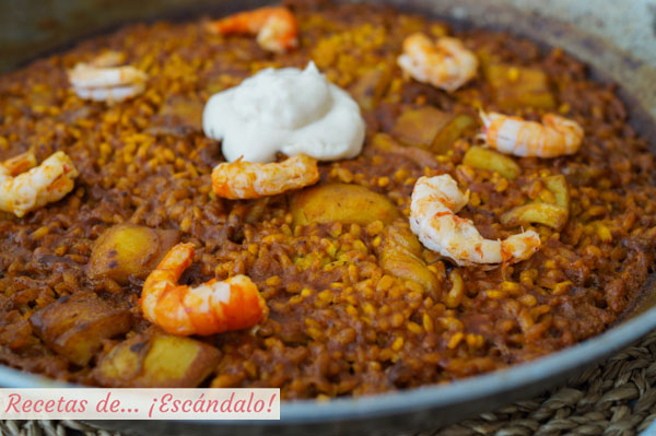 Receta tradicional de arroz a banda