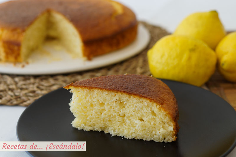 Bizcocho de limon y yogur muy esponjoso. Receta facil