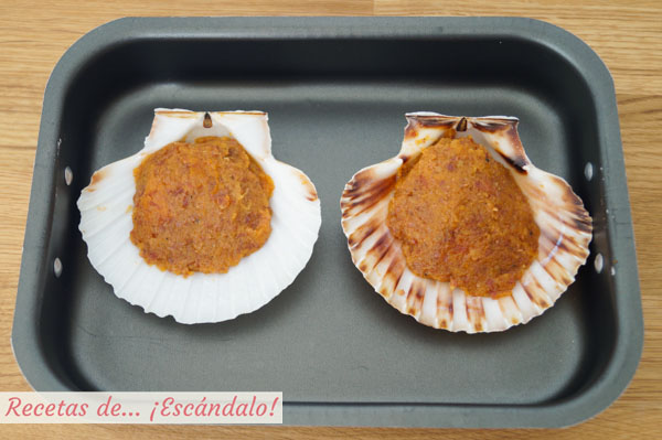 Vieiras a la gallega rellenas