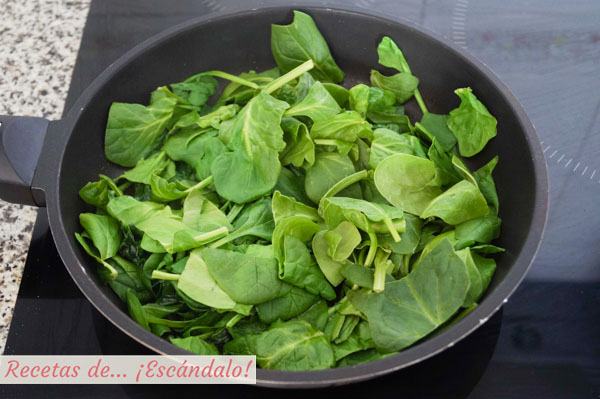 Espinacas salteadas