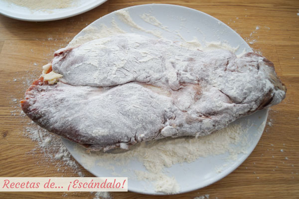 Cachopo en harina