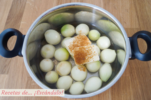 Cebollitas francesas glaseadas y caramelizadas