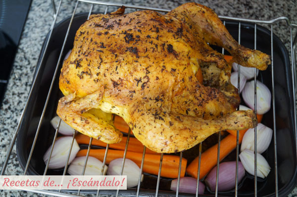 Pollo asado al horno