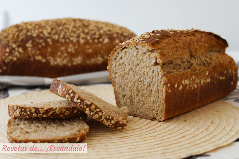 Como hacer pan casero de avena en molde. Receta facil
