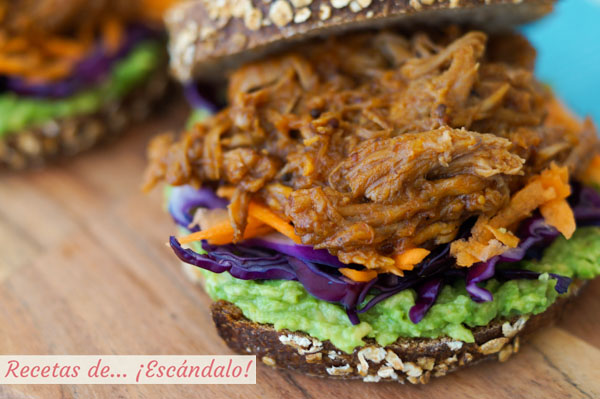 Como hacer pulled pork o cerdo desmigado al estilo americano con salsa barbacoa casera