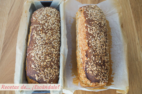 Pan de avena casero en molde