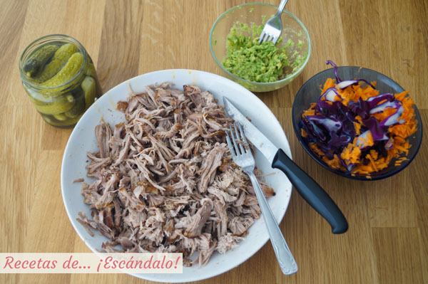 Pulled pork o cerdo desmechado