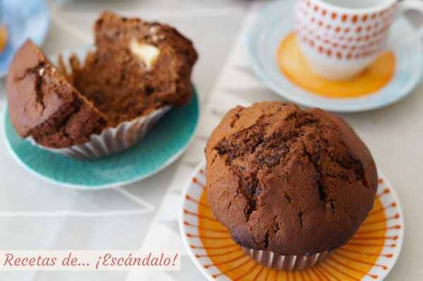 Receta de muffins de chocolate caseros
