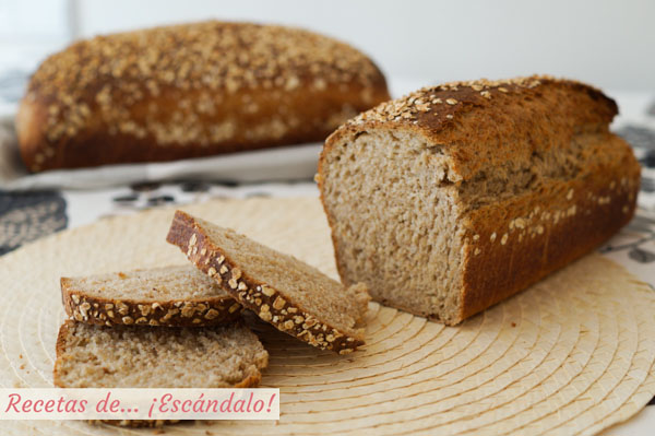 Receta de pan casero de avena en molde