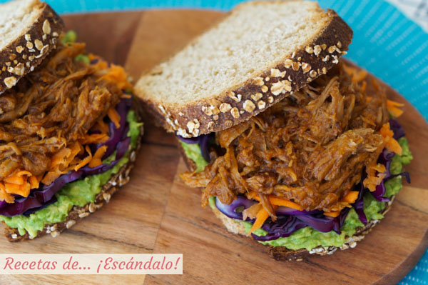 Receta de pulled pork o cerdo desmigado al estilo americano con salsa barbacoa casera