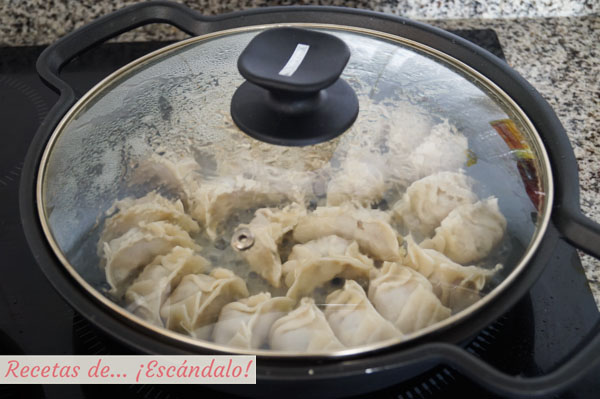 Gyozas o empanadillas japoonesas al vapor