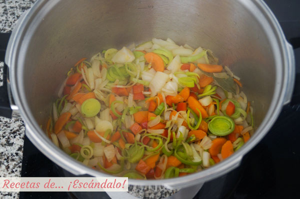 Verduras para el guiso de rabo de toro