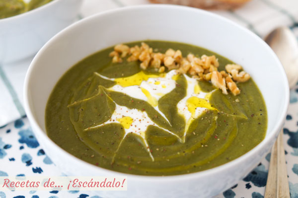 Receta facil, rica y saludable de pure de verduras o crema de verduras