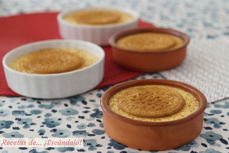 Natillas caseras de huevo. Receta tradicional
