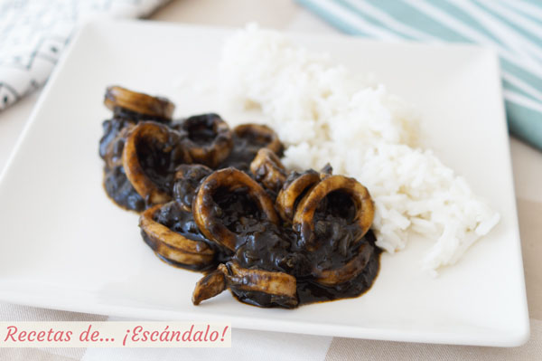 Receta paso a paso de calamares en su tinta
