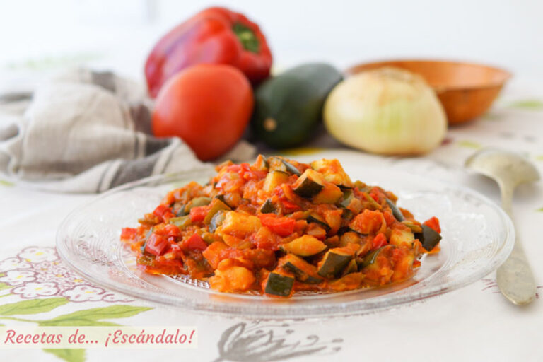 Receta de pisto manchego de verduras tradicional, muy fácil y sabroso