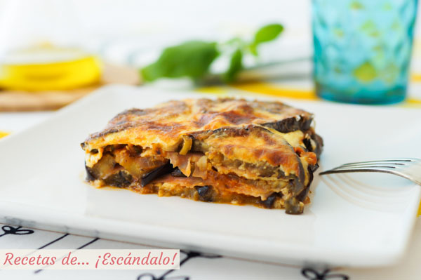 Receta de pastel de berenjenas al horno con crema de queso