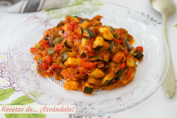 Receta de pisto manchego de verduras tradicional, muy facil y sabroso