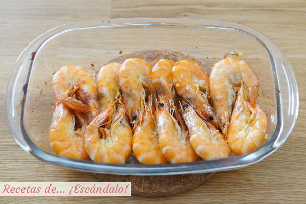 Langostinos al horno