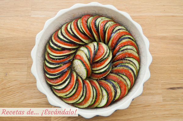 Ratatouille de verduras al horno