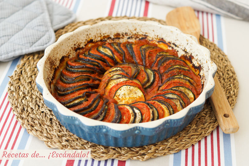 Ratatouille, la receta de la pelicula. Deliciosas verduras al horno