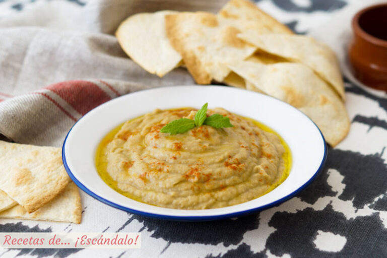 Baba ganoush, mutabal o paté de berenjenas. Receta árabe