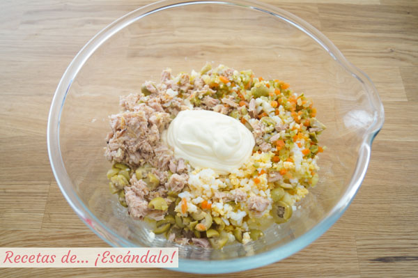 Ingredientes para la ensalada rusa