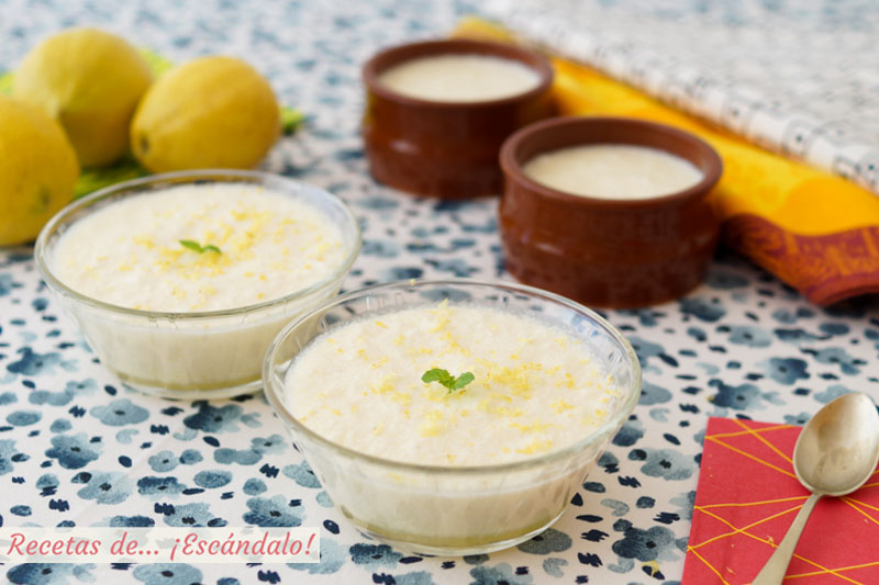 Mousse de limon con leche condensada. Receta de postre facil