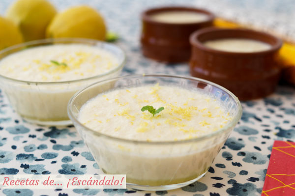 Receta de mousse de limon con leche condensada. Postre facil