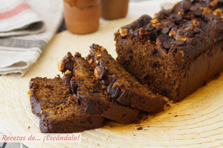 Banana bread o pan de plátano, un bizcocho húmedo irresistible